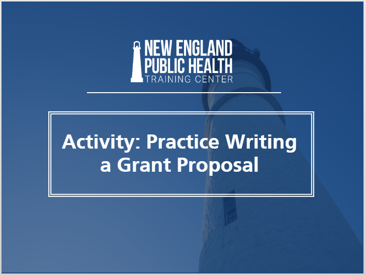 Activity: Practice Writing a Proposal